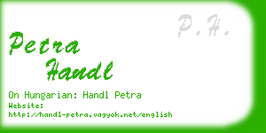 petra handl business card